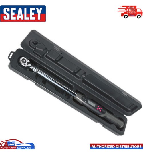 Sealey STW306 1/2" Square Drive Angle Digital Torque Wrench 20-200Nm Garage Tool